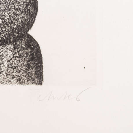 ANTES, HORST (1936) ZWEI GRAFIKEN "Kopfportrait" und "Asymmetrische Figur“, - фото 2