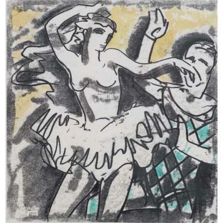 YELIN, RUDOLF II (1902-1991), "Tänzerin und Harlekin", - Foto 1