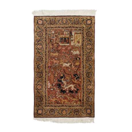 Orientteppich aus Seide. OST-TURKESTAN, 20. Jh., 152x91 cm. - Foto 1