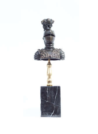 Бюст рыцаря Bronze станковая скульптура средневековье военный минск 2013 - photo 1