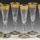 Satz von sechs Saint-Louis-Champagnerflöten "Stella Gold" - Foto 1