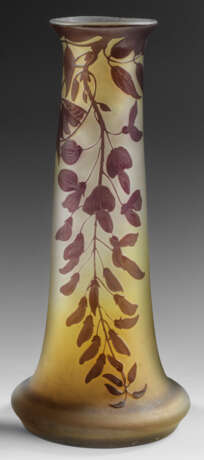 Jugendstil-Vase mit Glyziniendekor von Gallé - Foto 1