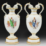 Paar prächtige Urbino-Vasen mit - photo 1