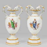 Paar prächtige Urbino-Vasen mit - Foto 2