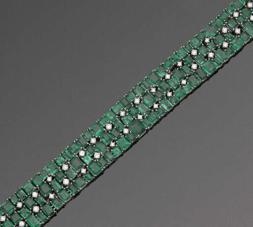 Extravagantes Smaragd-Manschettenarmband - Foto 1