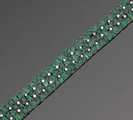 Extravagantes Smaragd-Manschettenarmband