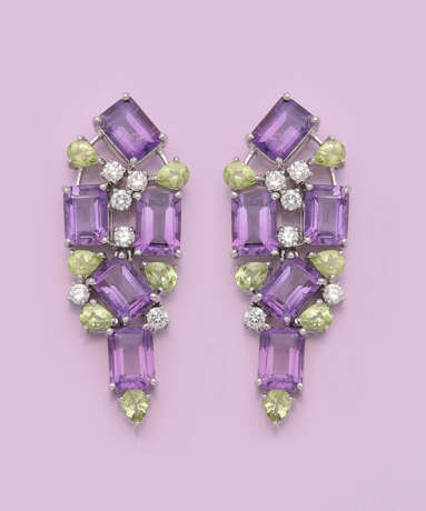 Paar extravagante Amethyst-Ohrringe - Foto 1