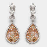 Paar Multicolor Fancy-Diamantohrgehänge - Foto 1