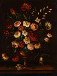 Barockmaler: Blumenstrauß in einer Vase