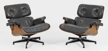Paar Mid Century Lounge-Sessel in der Art von Charles Eames