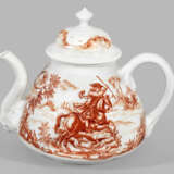 Seltene frühe Teekanne mit Hausmalerei von Ignaz Preissler - photo 1