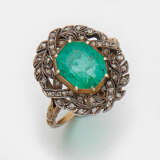 Jugendstil Smaragd-Diamantring - фото 1