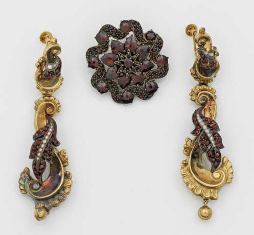 Biedermeier Granat-Parure - photo 1