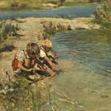 Busch, Walter: Zwei Jungen am Wasser. - photo 1