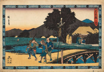 Vier japanische Holzschnitte Ando Hiroshige (1797-1858)