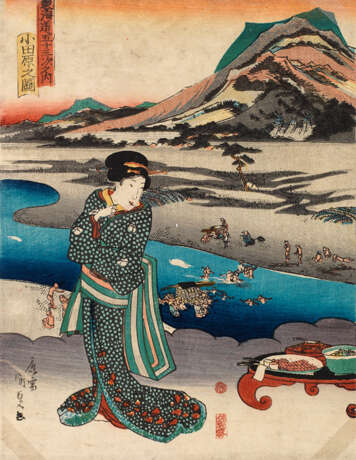 Japanischer Holzschnitt Utagawa Kunisada (1786-1865) - Foto 1