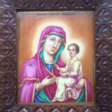 „Ikone auf Porzellan allheilige Gottesmutter von Tikhvin  Moskau XIX.“ - Foto 1