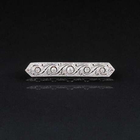 Jugendstil Diamant-Brosche. - photo 1