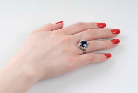 Saphir-Diamant-Ring. - фото 2