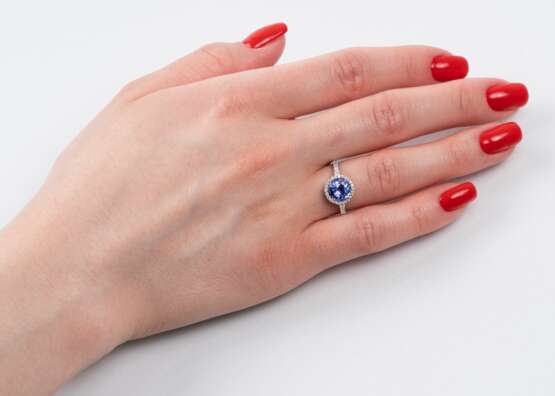 Tansanit-Brillant-Ring. - photo 3