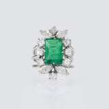 Hochfeiner Smaragd-Diamant-Ring. - Foto 1