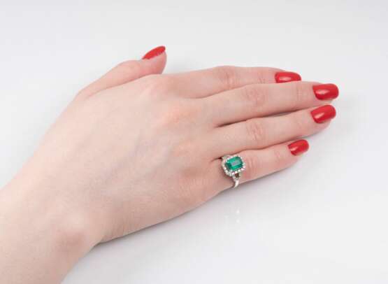 Smaragd-Brillant-Ring. - photo 4