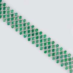 Smaragd-Brillant-Armband 'Vert de jardin'.
