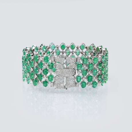 Smaragd-Brillant-Armband 'Vert de jardin'. - Foto 2