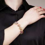 Farbenreiches Saphir-Brillant-Armband. - Foto 3