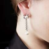 Paar Perlen-Brillant-Ohrhänger. - photo 2