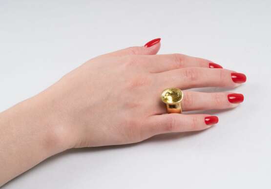 Moderner Lemon-Citrin Gold-Ring. - фото 2