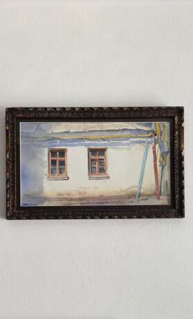 Design Painting “Дом с газовой трубой”, Watercolor paper, Watercolor, Realist, архитектурный пейзаж, Uzbekistan, 2021 - photo 2