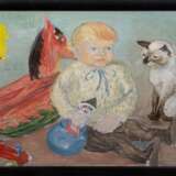 Reinhold Zulkowski (Bromberg 1899 - Hamburg 1966). Kind mit Katze und Spielzeug. - Foto 2