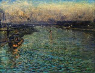 Gaston Prunier (Le Havre 1863 - Paris 1927). Paris bei Nacht.
