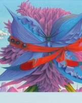 Wolfgang Hutter (Wien 1928 - Wien 2014). Schmetterling und Blüte.
