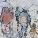 Israelischer Künstler tätig 2. Hälfte 20. Jh. Zwei Gemälde: Menschen in der Stadt. - фото 1