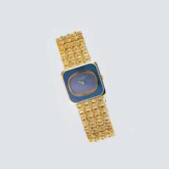 Patek Philippe & Co. Damen-Armbanduhr 'Golden Ellipse Grey Dial' mit Gold-Armband.