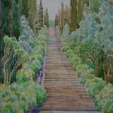 Тётина лестница. Papier Aquarell Realismus Landschaftsmalerei Russland 2000 - Foto 1