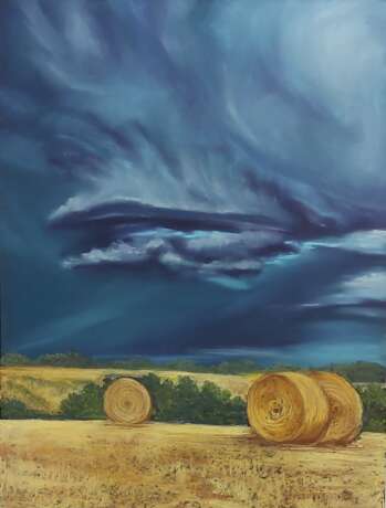 Гроза Бумага пастель Contemporary realism Rural landscape 2022 - photo 1
