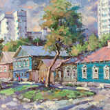 Мой город Canvas on the subframe Oil Realism Cityscape Russia 2022 - photo 1