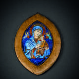 Kleine Plakette mit Madonna und Kind im mittelalterlichen Stil - photo 1
