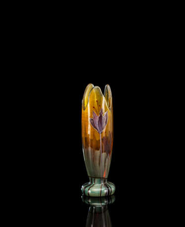 Schöne Marqueterie-sur-Verre "Crocus" Vase - Foto 1