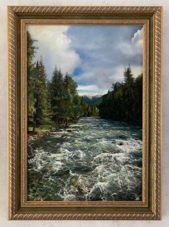 Горные реки Алтая Масло на холсте на подрамнике La peinture à l'huile Réalisme Peinture de paysage Russie 2019 - photo 1
