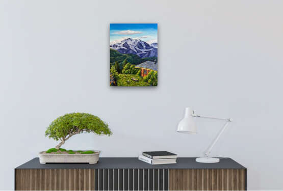 Painting “Вид на горы”, акриловые красители, Acrylic, Landscape painting, Russia, 2021 - photo 4