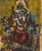Ewald Platte. Clown mit Blumen