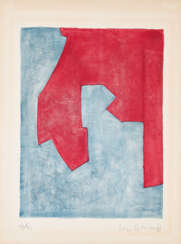 Composition rouge et bleue