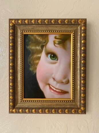 портрет ребенка грунтованый картон масло на двп Impressionismus Porträt Ukraine 2022 - Foto 1