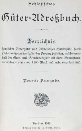 Schlesisches Güter-Adressbuch. - фото 1