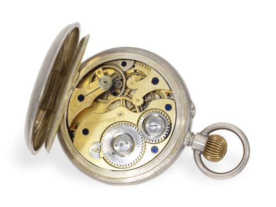 Seltene Taschenuhr mit springender Stunde und springender Minute nach "Pallweber", ca.1890 - photo 2