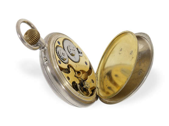 Seltene Taschenuhr mit springender Stunde und springender Minute nach "Pallweber", ca.1890 - photo 4